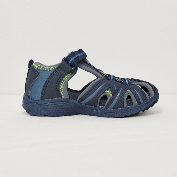 Merrell Little Kid's Size 7 Hydro Hiker Sandals Wide Boy Jr. Water Shoes Blue - Picture 2 of 9